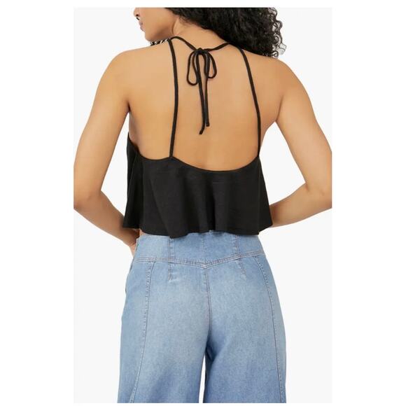 NWT FREE PEOPLE LONG WEKEEND KNIT HALTER TOP WOMEN'S SIZE L - Picture 1 of 5